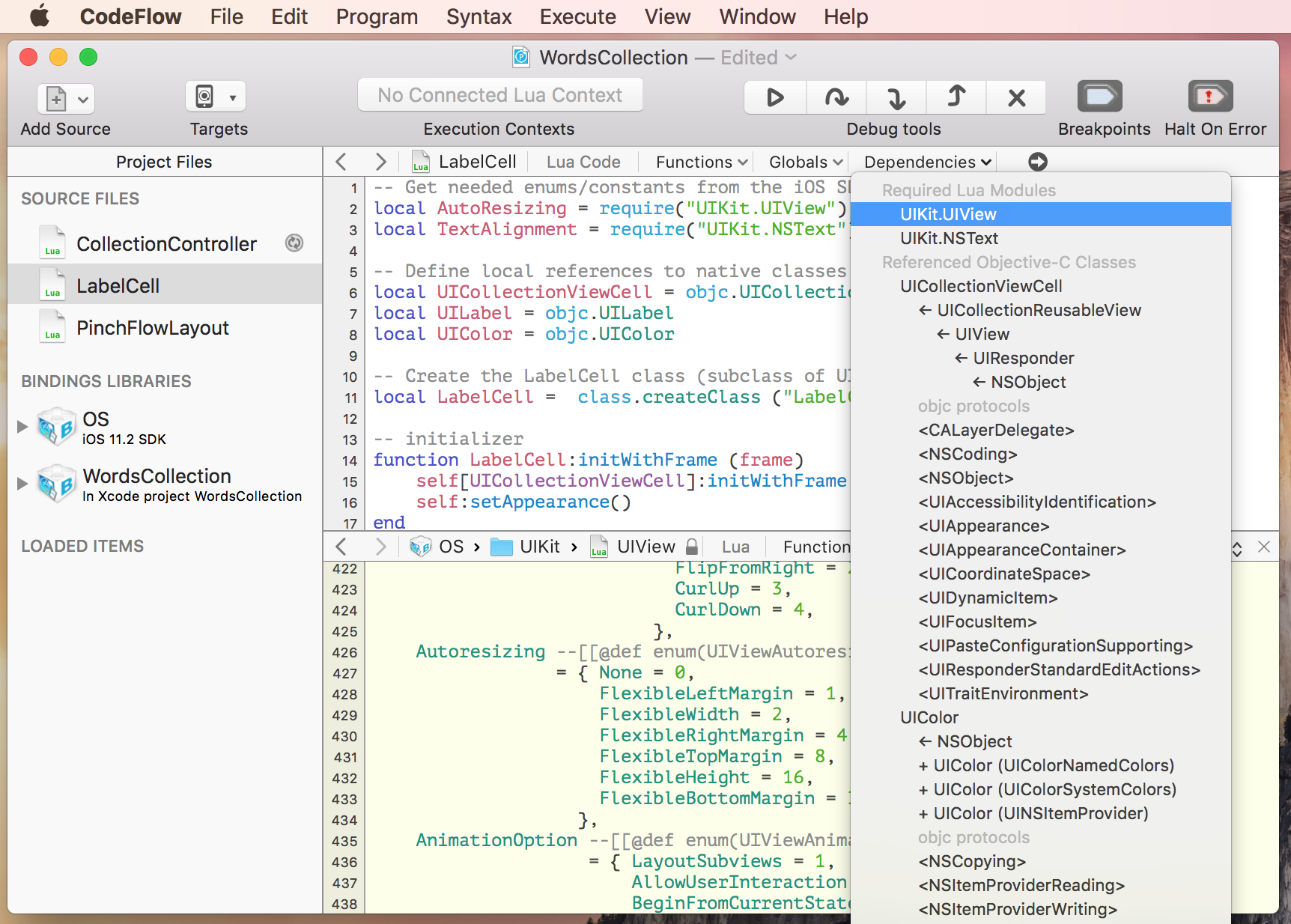 In Bounces, use the dependencies menu to access the SDK