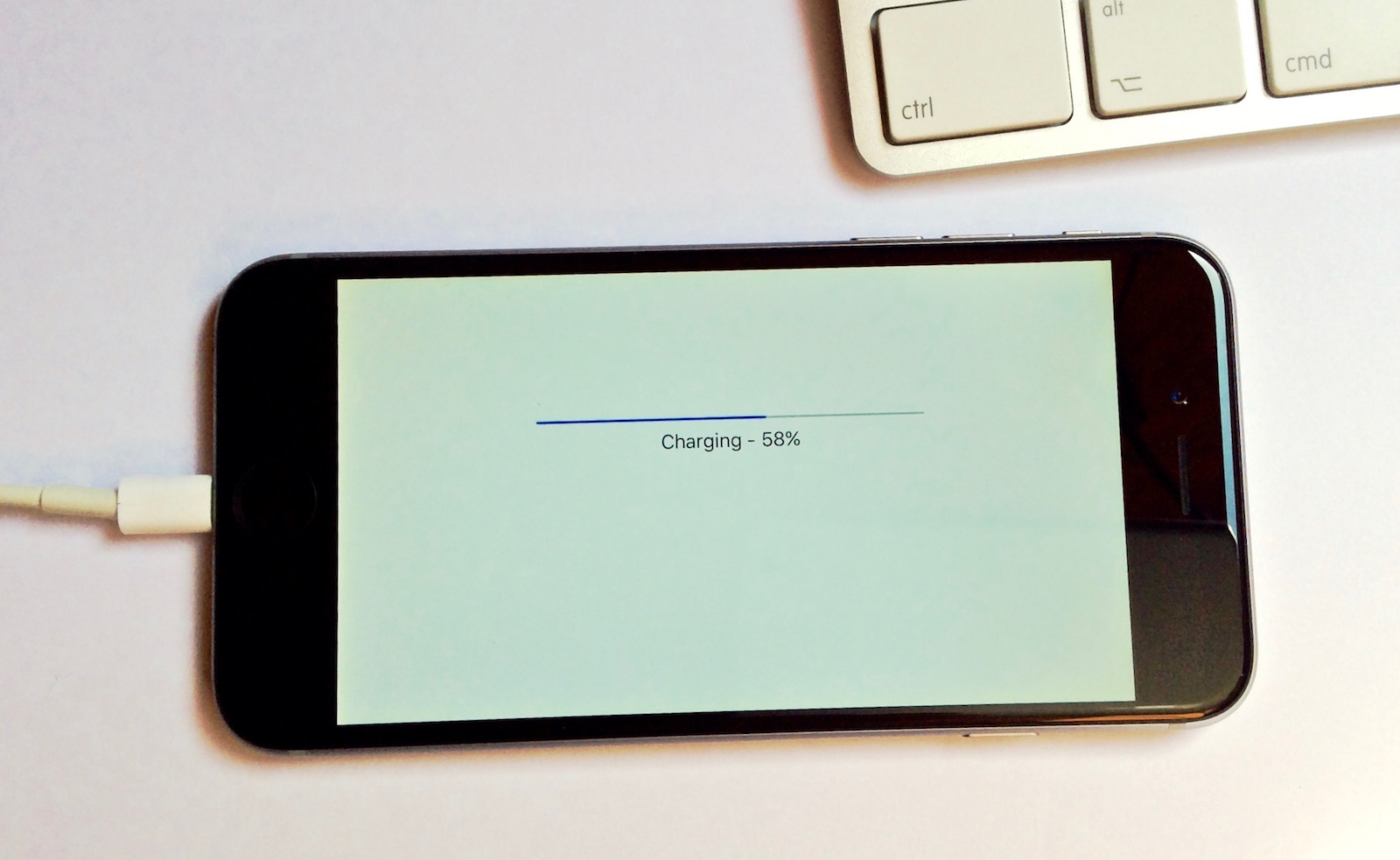The device info ViewController in action