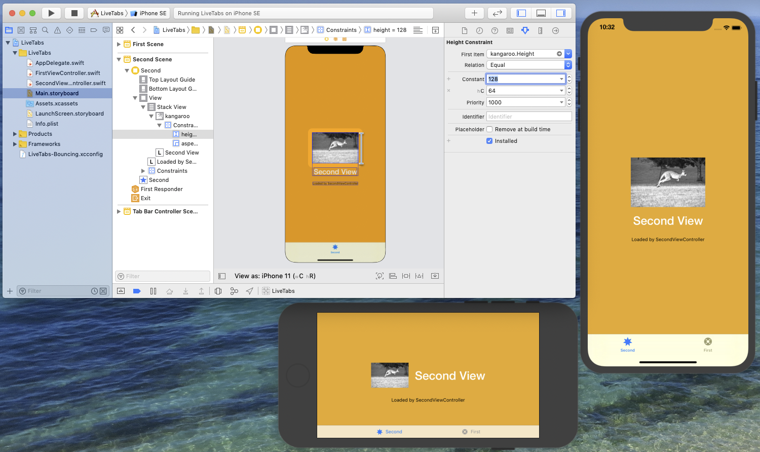 Bigger kangaroo image view in portrait orientation