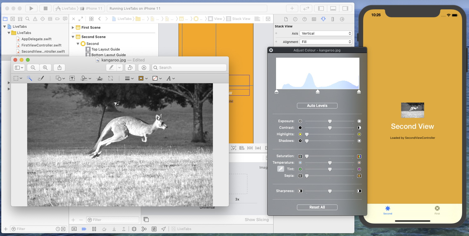 Editing an asset image in an external editor