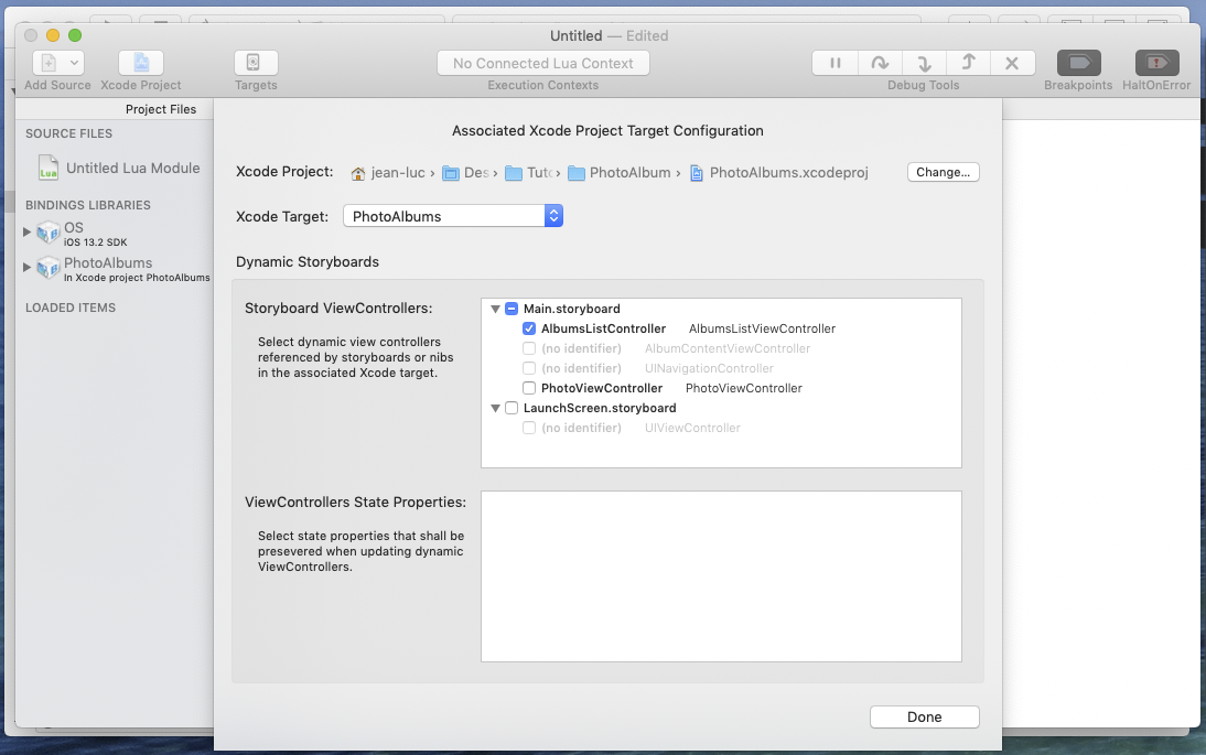 Selecting a dynamic view controller in Bounces