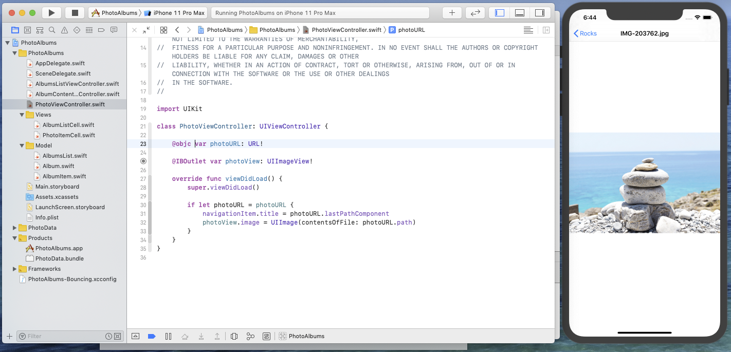 PhotoViewController exposing property to the objc runtime