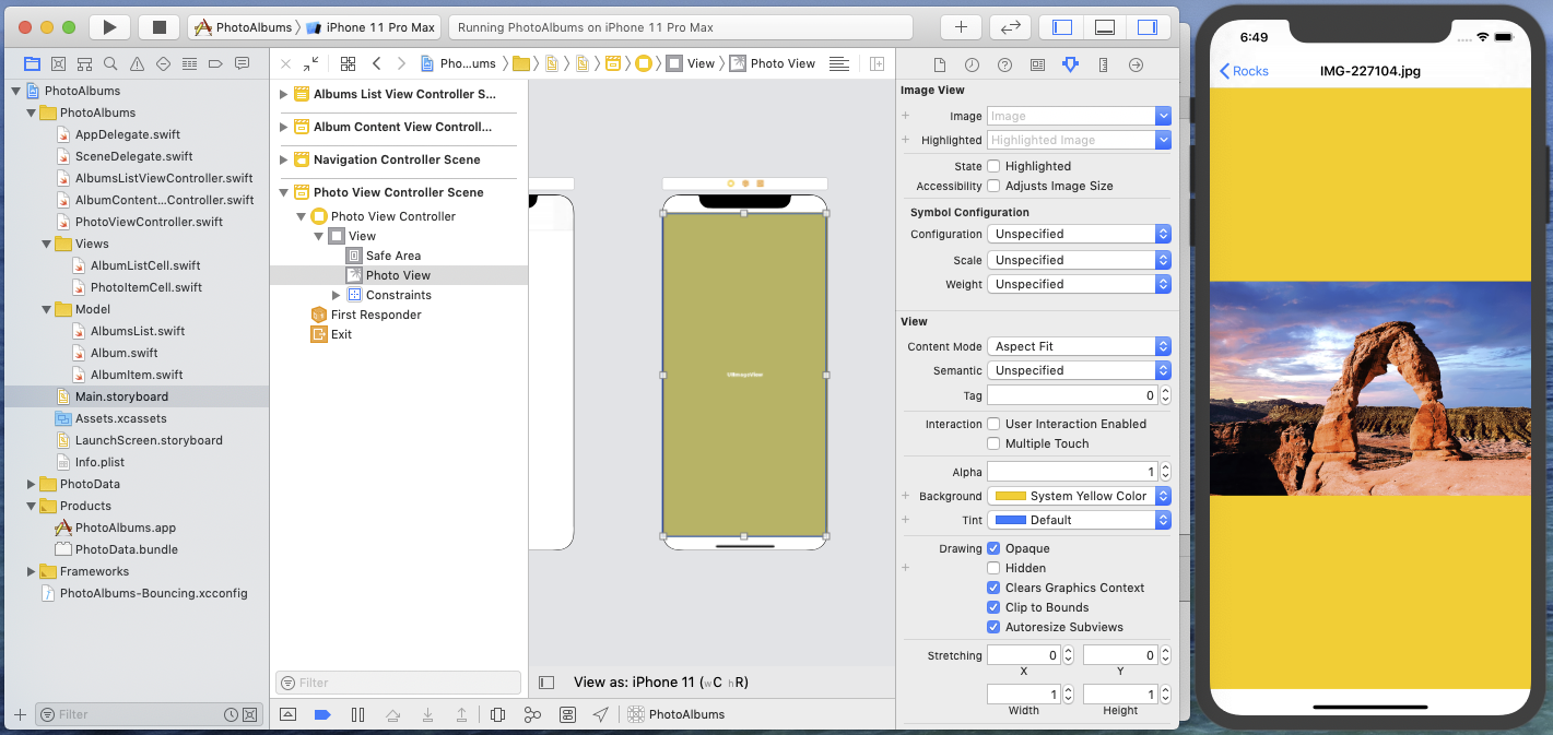 PhotoViewController with changed photo-view background color