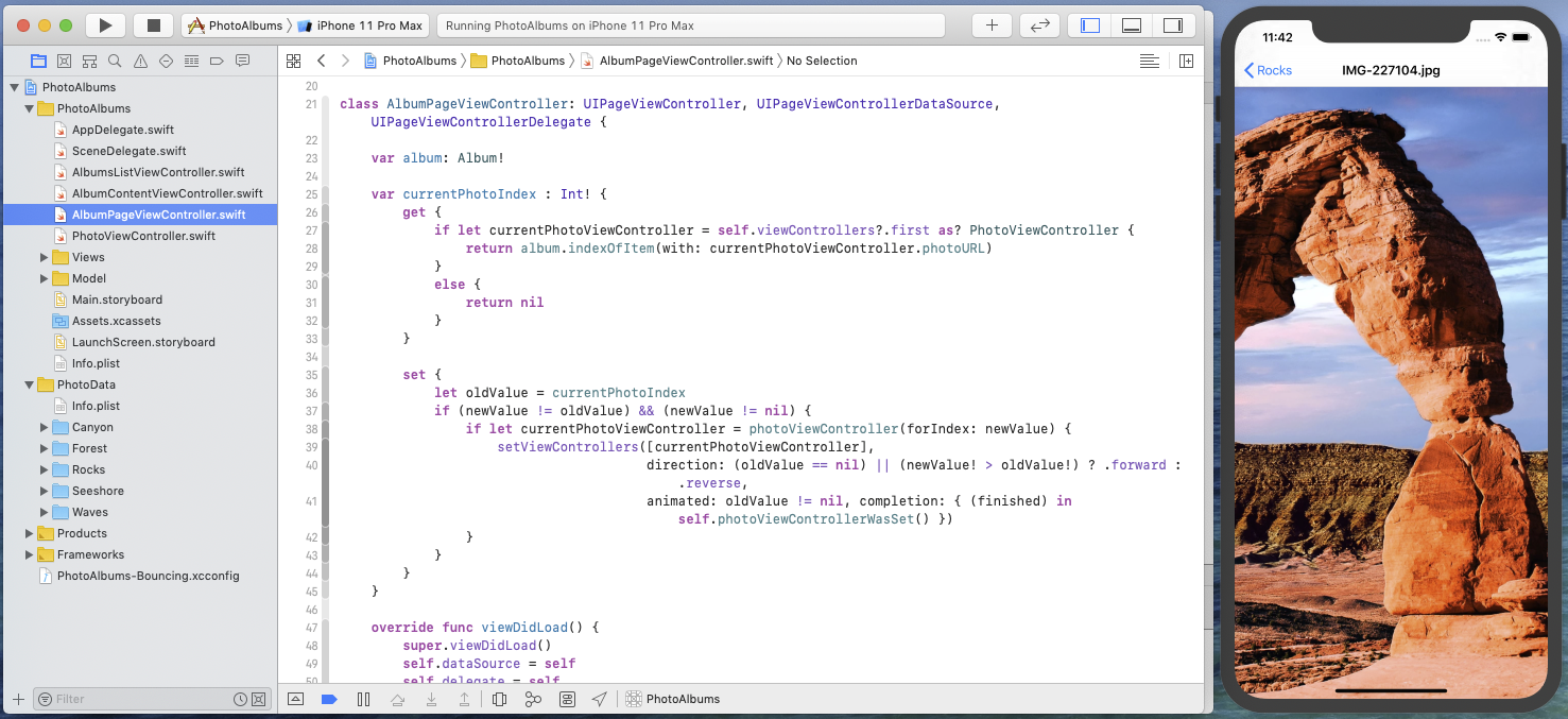Album Page View Controller class definition