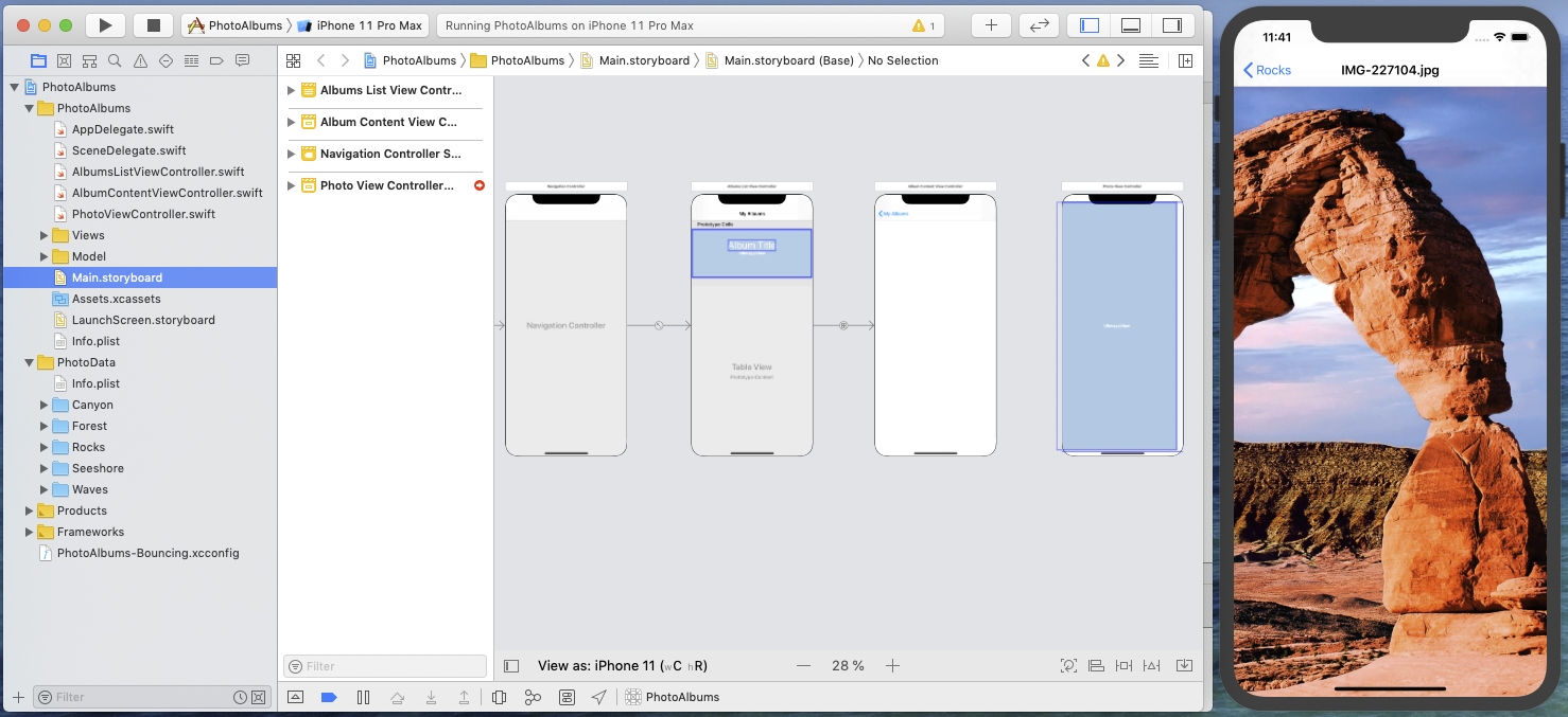 Photo Albums tutorial part 3 - initial storyboard overview