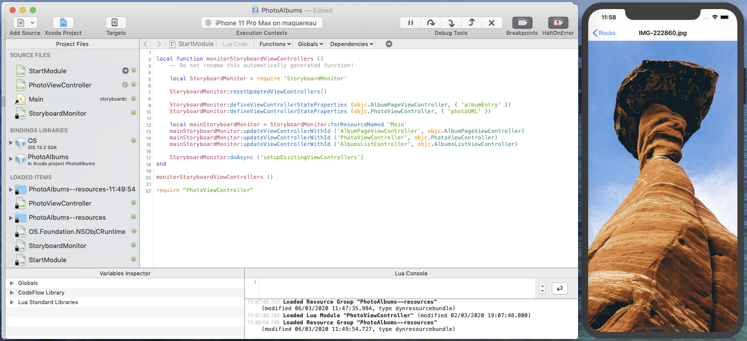AlbumPageViewController configured in Bounces
